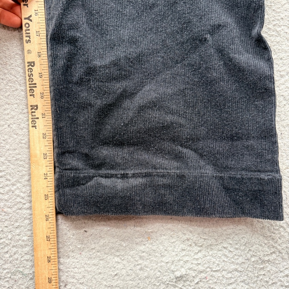 Quince Organic Stretch Corduroy Cropped Wide Leg Pants In Black Size 14 NWT - Picture 5 of 15